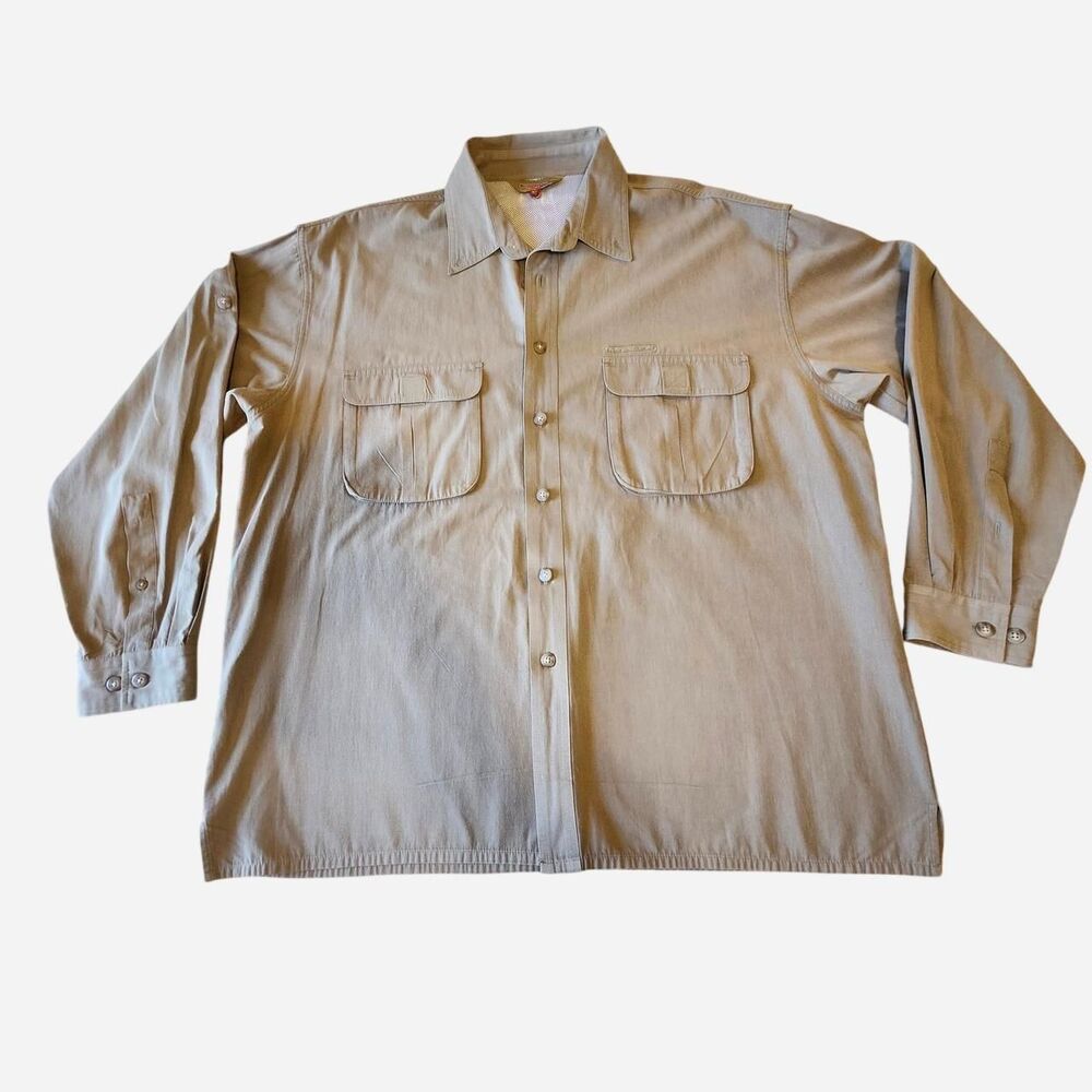 Redington Men's Tan Long Sleeve Vent Back Shirt